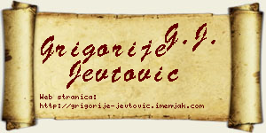 Grigorije Jevtović vizit kartica